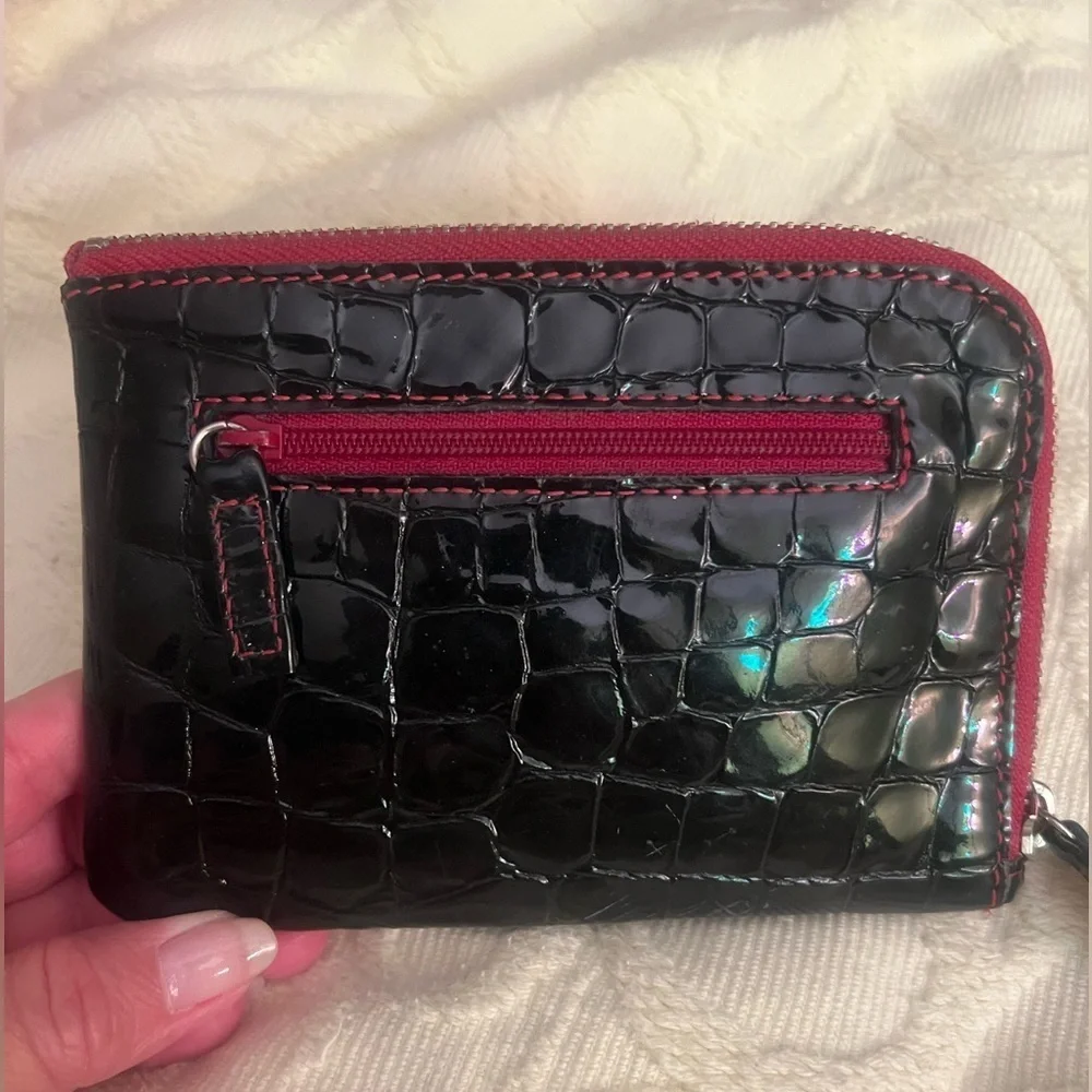 Brighton Black Leather Ladybug Wallet